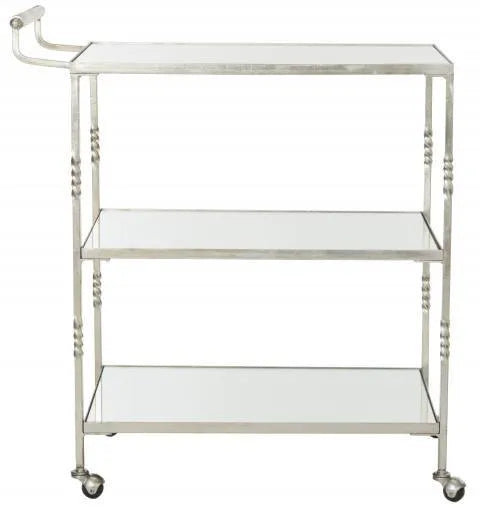 Aurelius Silver Serving Bar Cart - The Mayfair Hall