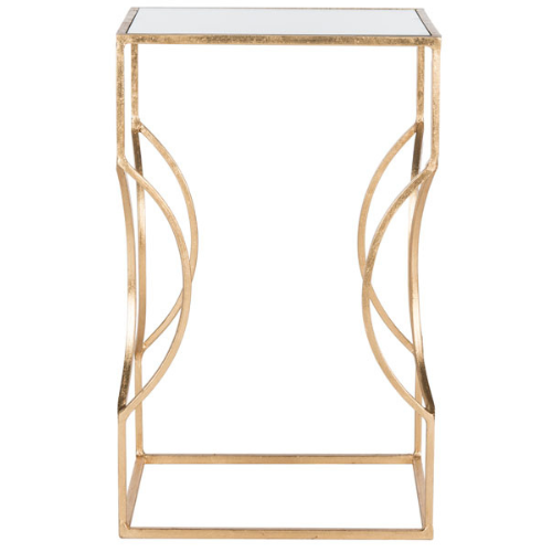 Sophisticated Antique Gold Leaf End Table - The Mayfair Hall