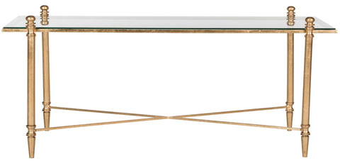 Antique Gold Finish Coffee Table - The Mayfair Hall