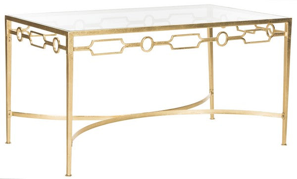 Stunning Gold Leaf Retro Coffee Table - The Mayfair Hall