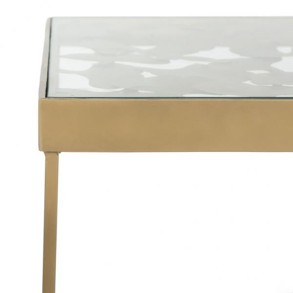Lillian Ethereal Gold Leaf Gingko Side Table - The Mayfair Hall
