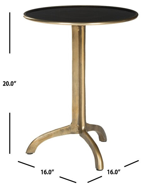 Brent Antique Brass Accent Table - The Mayfair Hall