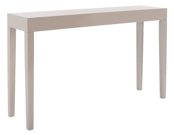 Kayson Taupe Mid Century Scandinavian Lacquer Console Table - The Mayfair Hall