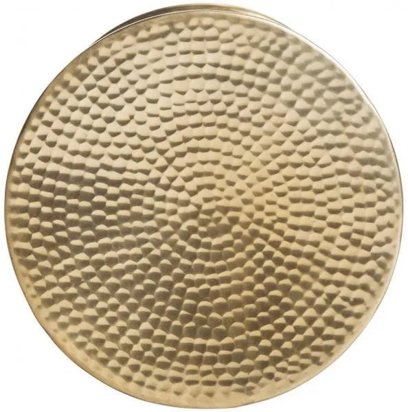 Antique Brass Hammered End Table - The Mayfair Hall