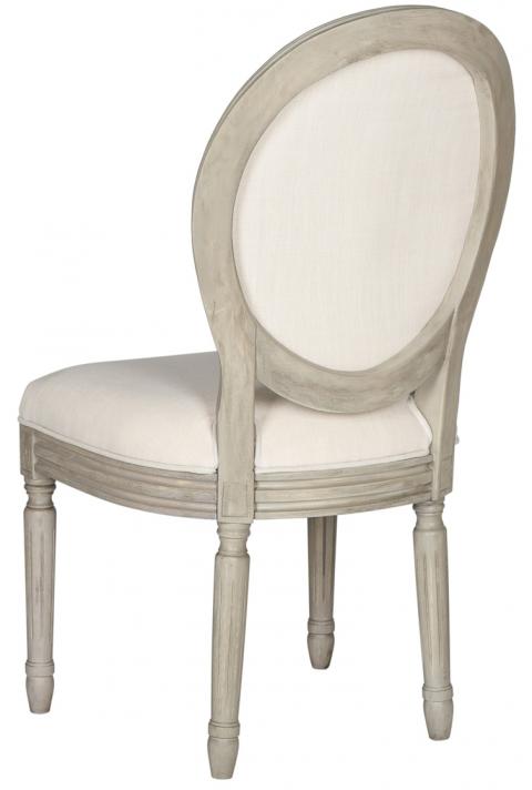 Holloway Beige Linen Rustic Grey Oval Side Chair (Set of 2) - The Mayfair Hall
