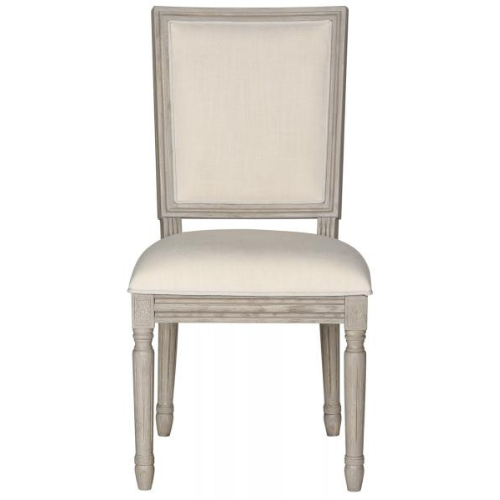 Buchanan Beige Linen Rustic Grey Brasserie Side Chair (Set of 2) - The Mayfair Hall