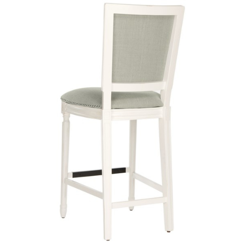 Distressed White Rectangle Bar Stool (Set of 2) - The Mayfair Hall