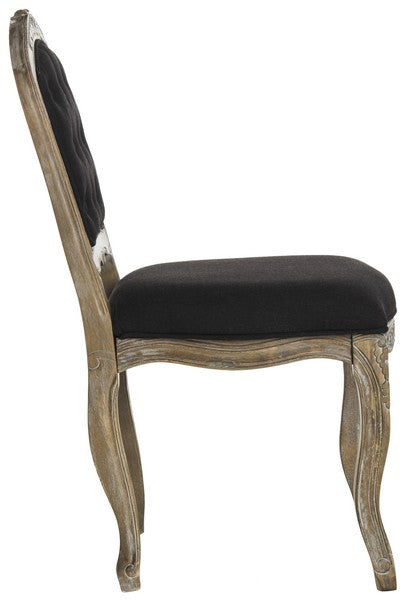 Gretchen Black Linen French Side Chair (Set of 2) - The Mayfair Hall