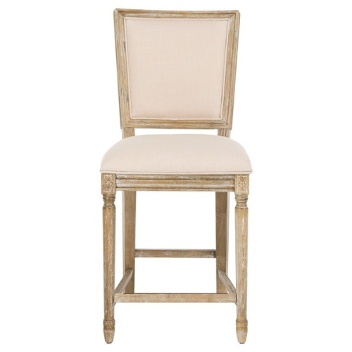 Rustic Oak Rectangle Counter Stool (Set of 2) - The Mayfair Hall
