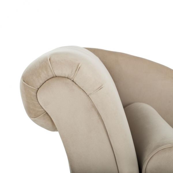 Tan Velvet Chaise W/ Pillow - The Mayfair Hall