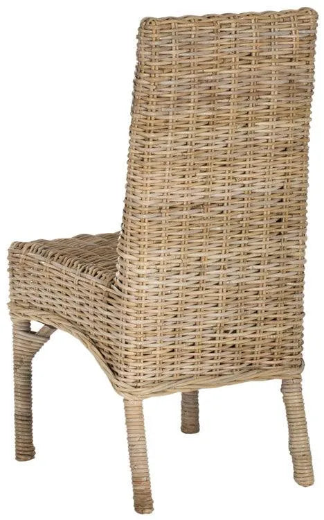 Beacon Natural Woven Rattan Side Chair (Set of 2) - The Mayfair Hall