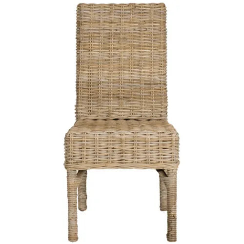 Beacon Natural Woven Rattan Side Chair (Set of 2) - The Mayfair Hall