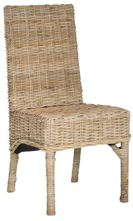 Beacon Natural Woven Rattan Side Chair (Set of 2) - The Mayfair Hall