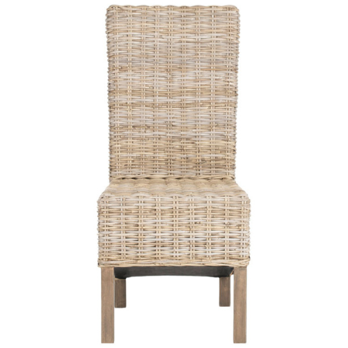Pembrooke Antique Grey-Natural Rattan Side Chair (Set of 2) - The Mayfair Hall