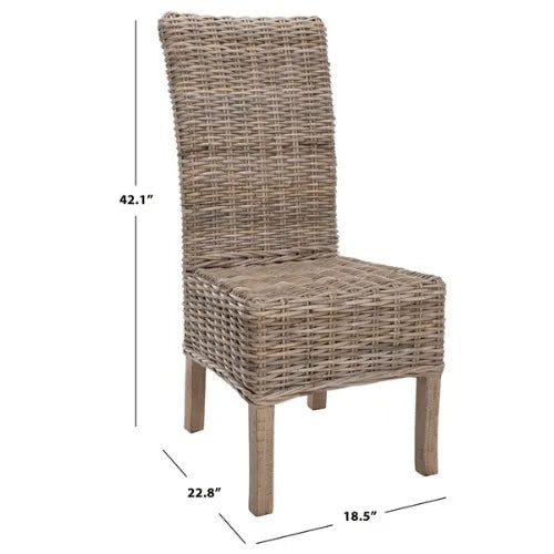 Quaker Natural Rattan Side Chair (Set of 2) - The Mayfair Hall