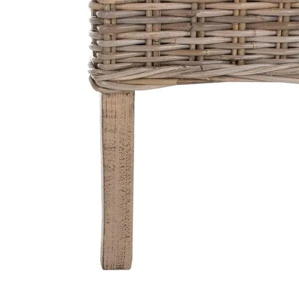 Natural Unfinished Rattan and Mango Wood Side Chair (Set of 2) - The Mayfair Hall