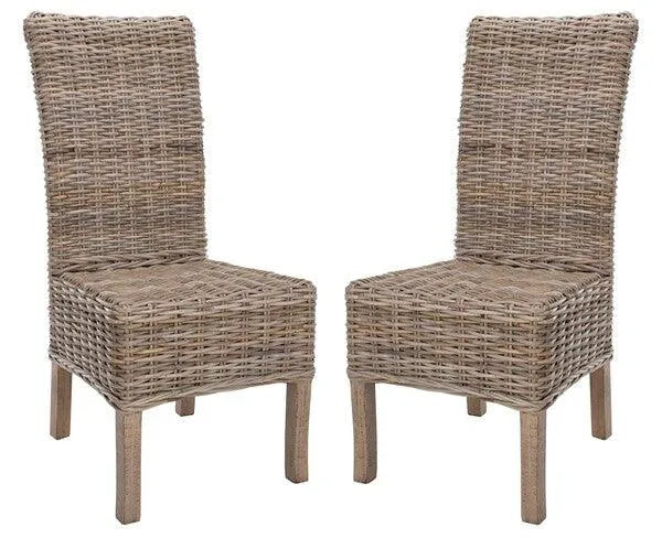 Quaker Natural Rattan Side Chair (Set of 2) - The Mayfair Hall