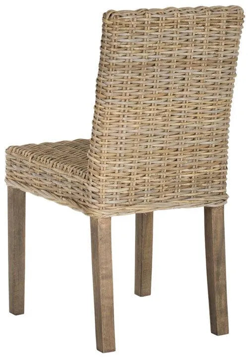 Grove Natural Woven Rattan Side Chair (Set of 2) - The Mayfair Hall