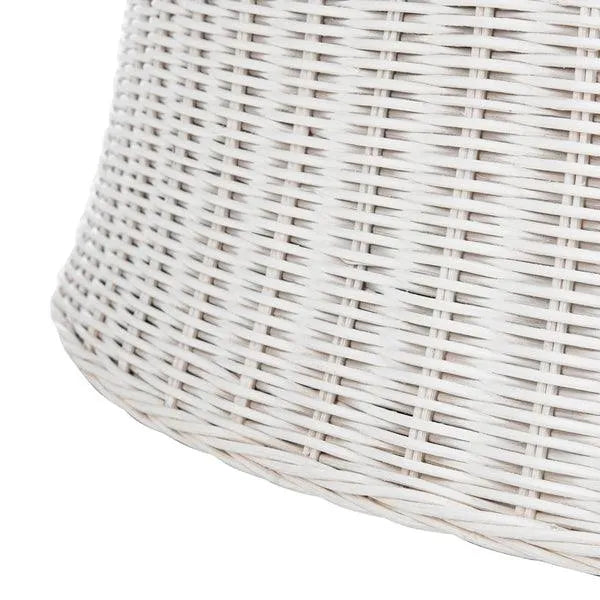 White Woven Rattan Coffee Table - The Mayfair Hall