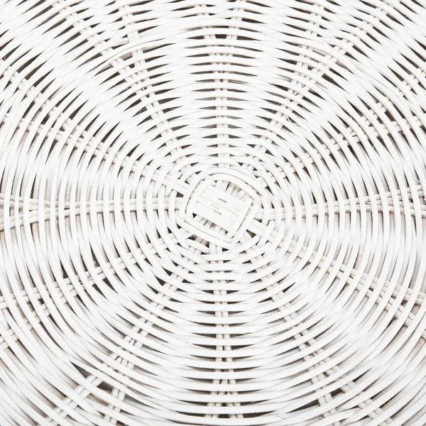 White Woven Rattan Coffee Table - The Mayfair Hall