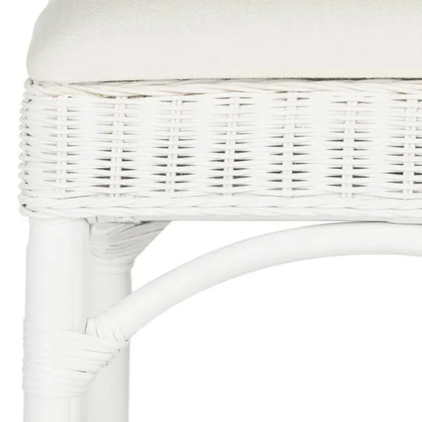 Coastal Chic Bar Stool in White - The Mayfair Hall