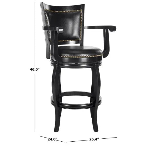 Gitano Black Swivel Bar Stool - The Mayfair Hall