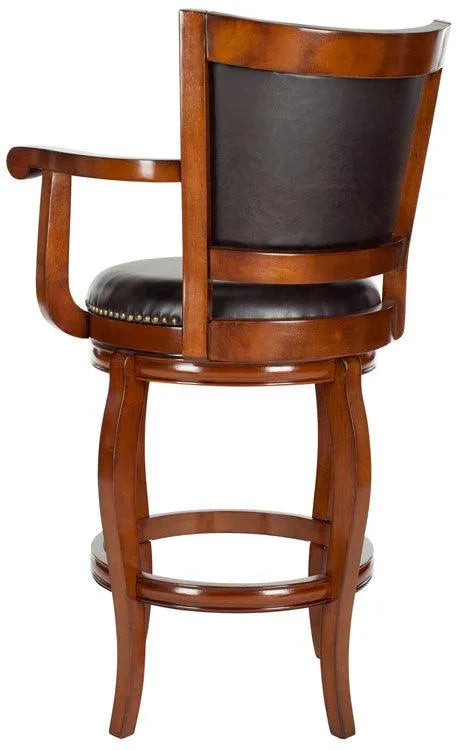 Gitano Dark Brown Swivel Bar Stool - The Mayfair Hall