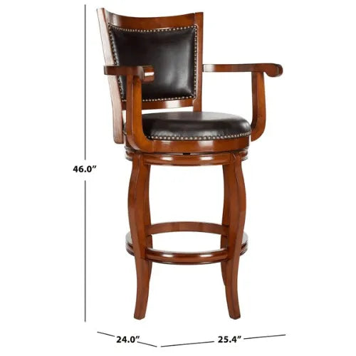 Walnut Swivel Bar Stool - The Mayfair Hall