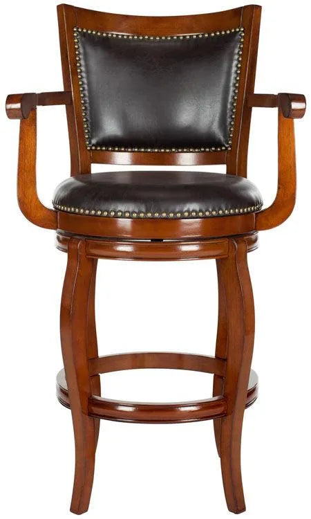 Gitano Dark Brown Swivel Bar Stool - The Mayfair Hall