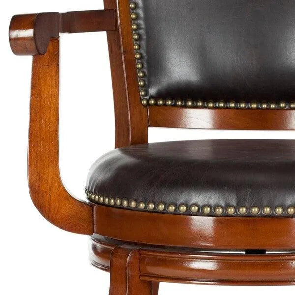 Gitano Dark Brown Swivel Bar Stool - The Mayfair Hall