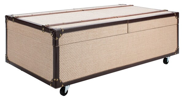 Golden Age Beige Coffee Table Storage Trunk - The Mayfair Hall