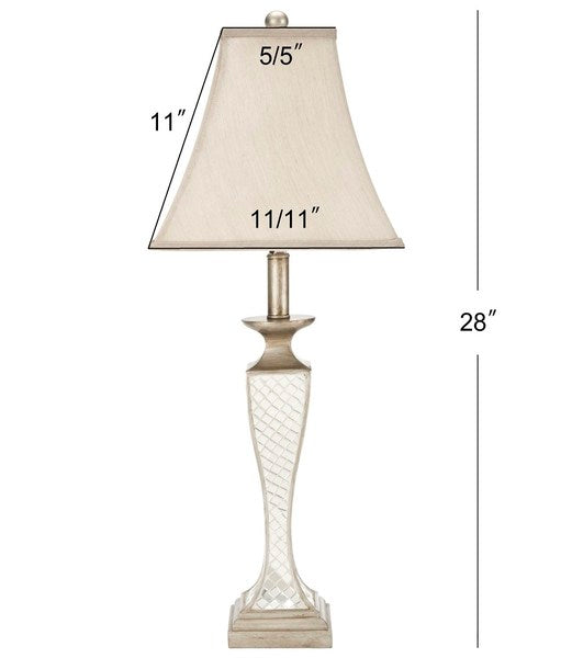 Kailey Silver Lattice Table Lamp (Set of 2) - The Mayfair Hall