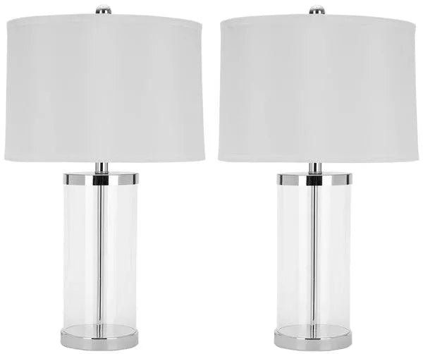25-INCH H GLASS CYLINDER LAMP (SET OF 2) - The Mayfair Hall