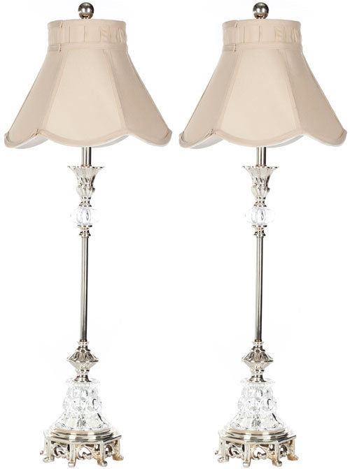 32.5-INCH H GLASS CANDLESTICK LAMP (SET OF 2) - The Mayfair Hall
