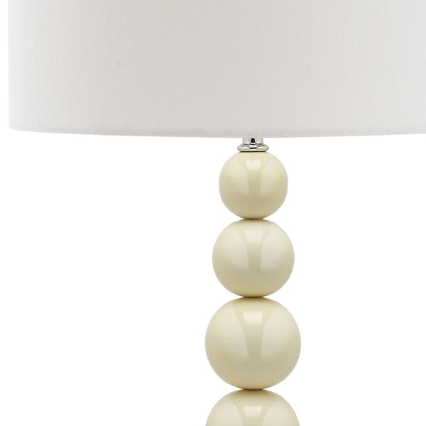 31.5-INCH H OFF-WHITE SHADE STACKED BALL LAMP (SET OF 2) - The Mayfair Hall