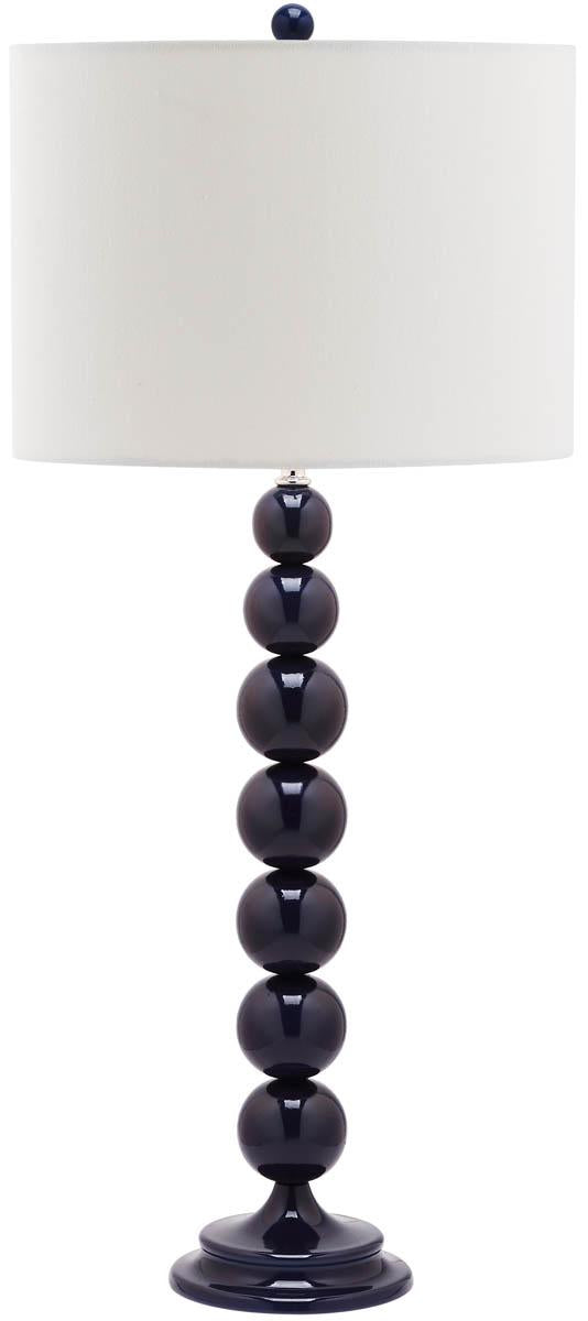 31.5-INCH H NAVY-OFF WHITE STACKED BALL LAMP (SET OF 2) - The Mayfair Hall