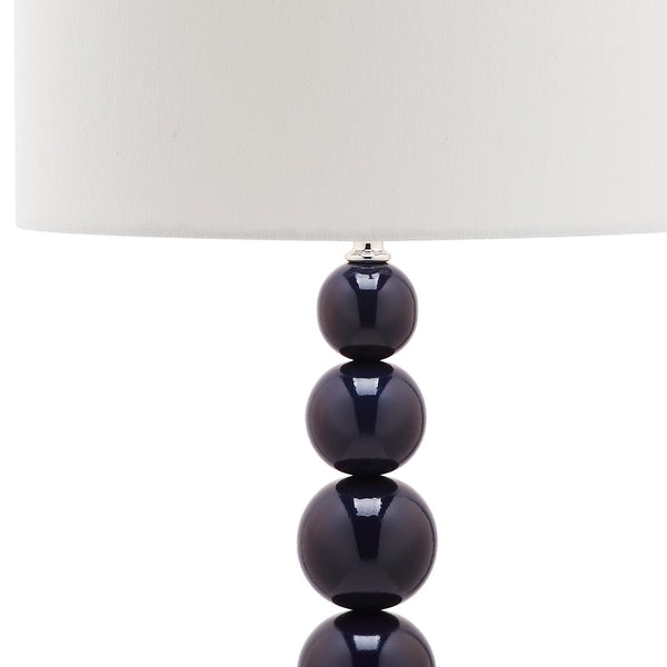 31.5-INCH H NAVY-OFF WHITE STACKED BALL LAMP (SET OF 2) - The Mayfair Hall