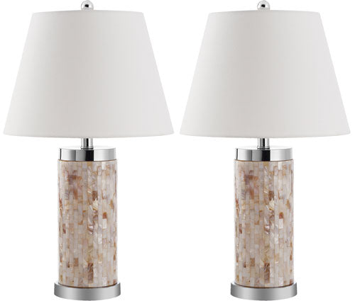 25-INCH H SHELL TABLE LAMP (SET OF 2) - The Mayfair Hall