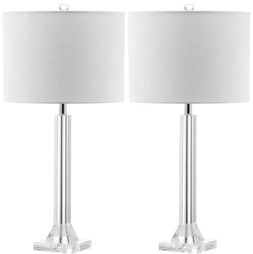 27-INCH H SCULPTURAL CRYSTAL COLUMN LAMP (SET OF 2) - The Mayfair Hall