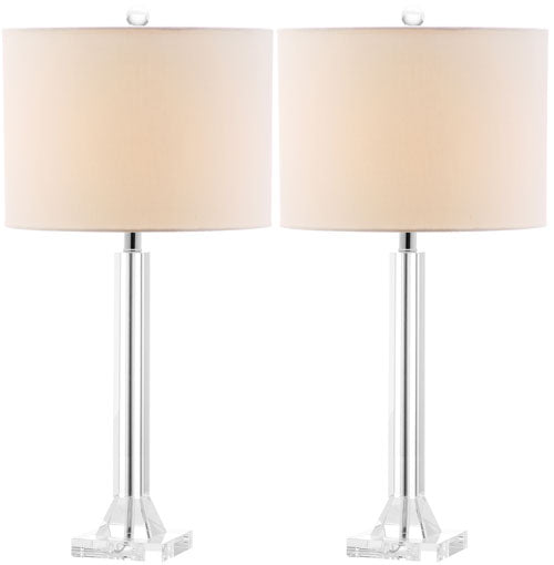 Tyrone Crystal Column Table Lamp (Set of 2) - The Mayfair Hall