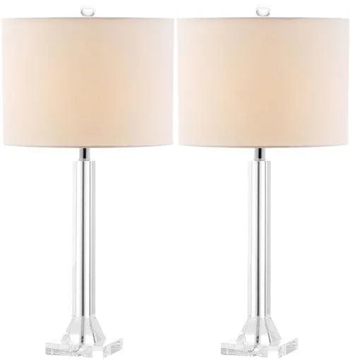 27-INCH H SCULPTURAL CRYSTAL COLUMN LAMP (SET OF 2) - The Mayfair Hall