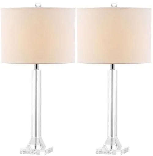 Tyrone Crystal Column Table Lamp (Set of 2) - The Mayfair Hall