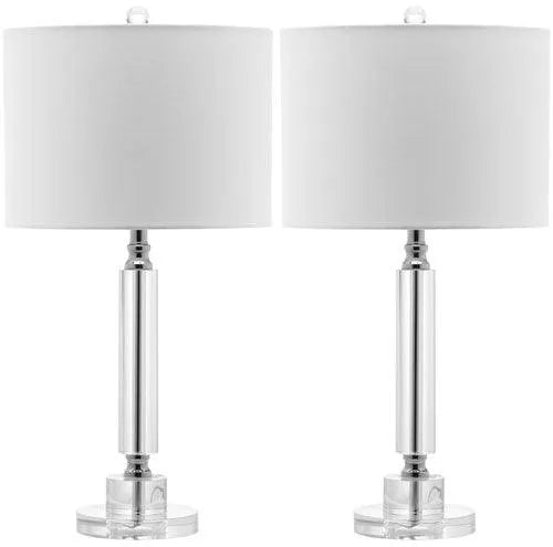 Deco Column Crystal Table Lamp (Set of 2) - The Mayfair Hall