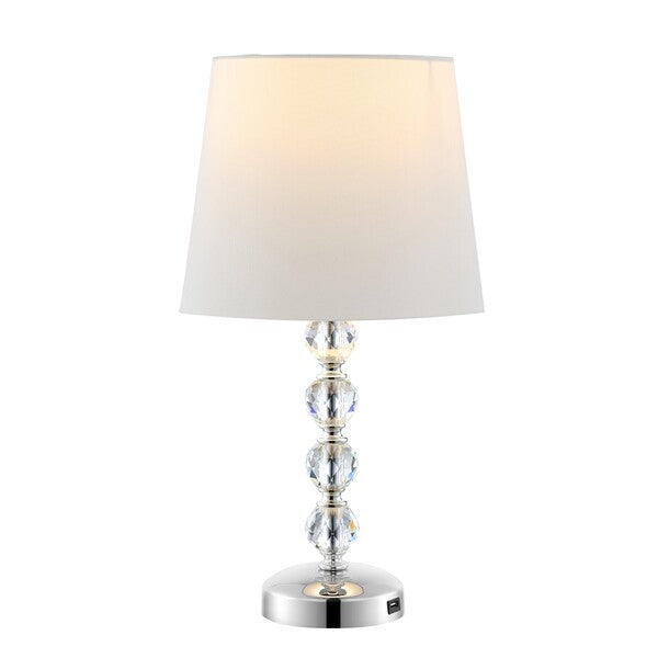 17-INCH H STACKED CRYSTAL BALL LAMP/USB (SET OF 2) - The Mayfair Hall