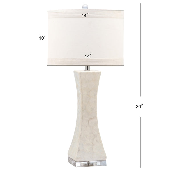 30-INCH CAPIZ SHELL TABLE LAMP SET OF 2 W/ USB PORT (SET OF 2) - The Mayfair Hall