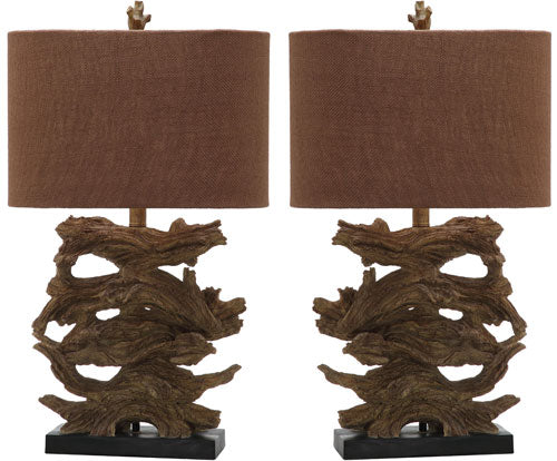 26.75 INCH H BROWN TABLE LAMP (SET OF 2) - The Mayfair Hall
