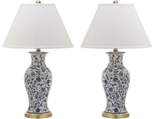 29 INCH FLORAL URN LAMP (SET OF 2) - The Mayfair Hall