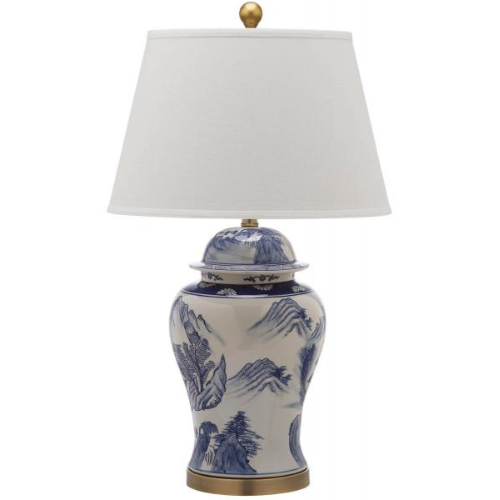 29.5 INCH H WHITE-BLUE GINGER JAR LAMP (SET OF 2) - The Mayfair Hall