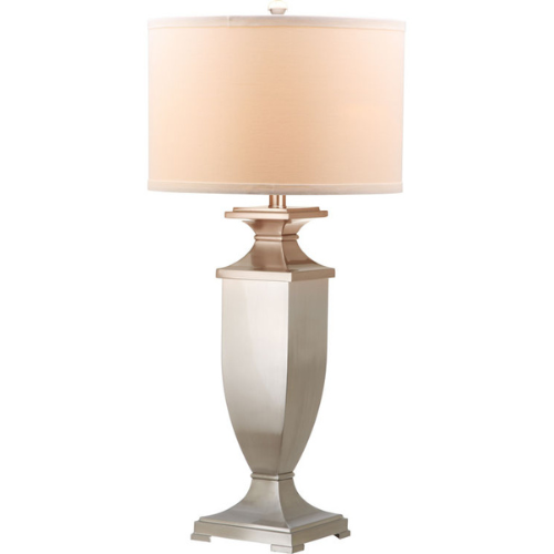 Amber Brushed Nickel Urn Table Lamp (Set of 2) - The Mayfair Hall