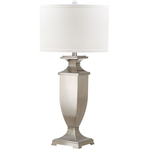 Amber Brushed Nickel Urn Table Lamp (Set of 2) - The Mayfair Hall